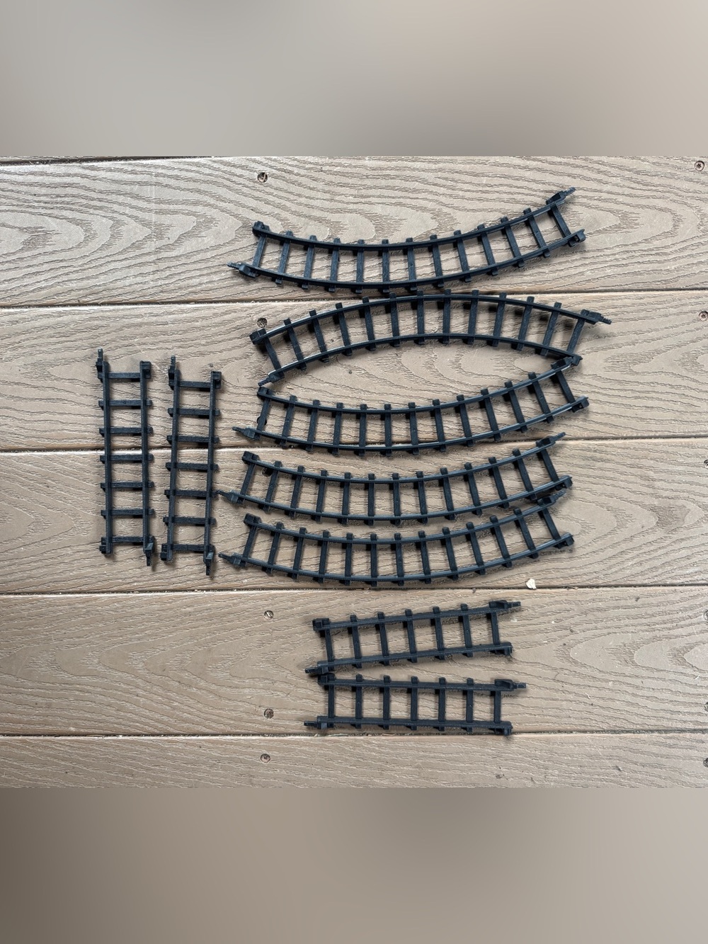 Toy train tracks plastic